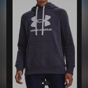UNDER ARMOUR Women's Rival Fleece Logo Hoodie 1356318 ** Large **  NEW!!!